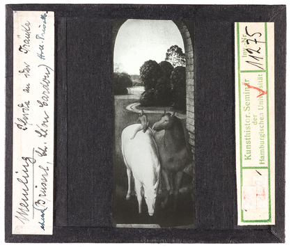 Vorschaubild Hans Memling: Pferde an der Tränke 